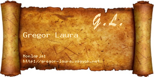 Gregor Laura névjegykártya